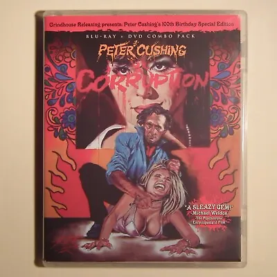 Corruption (1968) Peter Cushing [Grindhouse Releasing] Blu-ray/DVD 2013 • £27