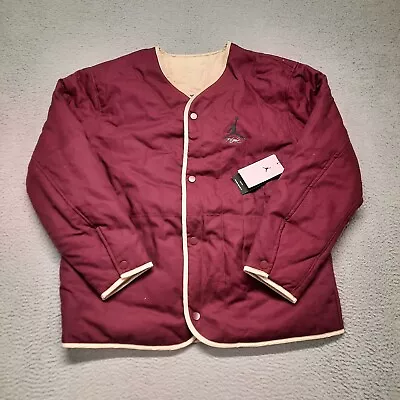 Nike Air Jordan Flight Heritage Reversible Jacket Men’s Medium Maroon DX4349-680 • $69.95