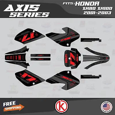 Graphics Kit For HONDA XR80 XR100 (2001-2003) Axis Series - Red-Shift • $59.99