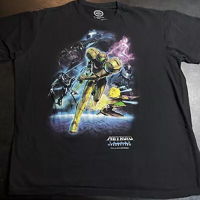 Adult 2XL Metroid Prime 3 Corruption Promo T-Shirt Black XXL Nintendo Video Game • $49.99