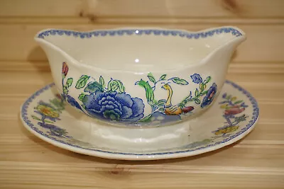 Mason's Plantation Colonial Regency Gravy Boat With Underplate 7 1/4    (S14) • $28.88