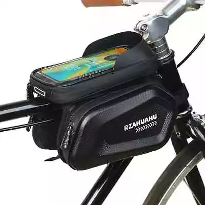 Bicycle Bag Touch Screen Waterproof Hard Shell Storage Bags For 7 Inch Phone • $24.99