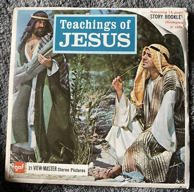 Scarce Color Gaf B877 The Teachings Of Jesus Religion View-master 3 Reels Packet • $35