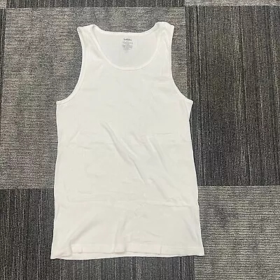 Goodfellows Ribbed White Tank Top Wife Beaters Mens XL Stretch Undershirt NWOT • $2