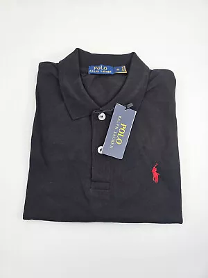 New Black Polo Ralph Lauren Polo Shirt Short Sleeve Slim Fits Has Tags Genuine • $36.85