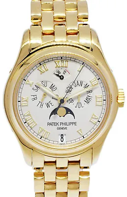 Patek Philippe Annual Calendar Moon 18k Yellow Gold Mens 37mm Watch 5036/1J • $42500