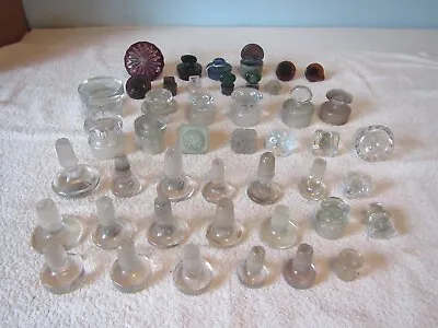 Lot Of 45 Vintage Apothecary Medicine Bottle Jar Glass Stoppers  • $59.99