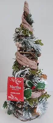 Martha Stewart Frosted 16  Table Christmas Tree Holly Berries • $39.99