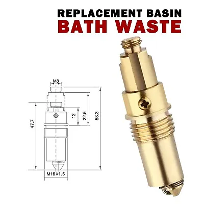 £4.19 • Buy A1112 Replacement Basin Sink Bath Waste Easy Pop Up Click Clack Plug Bolt Spring