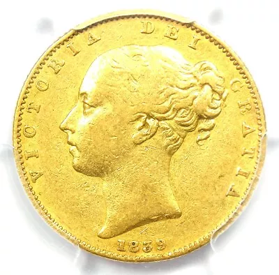 1839 Britain England Victoria Gold Sovereign Coin 1S. PCGS XF40 (EF) - Rare Date • $3548.25