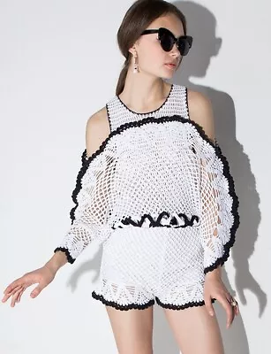 $120 • Buy Alice McCall She's Royal White Crochet Playsuit