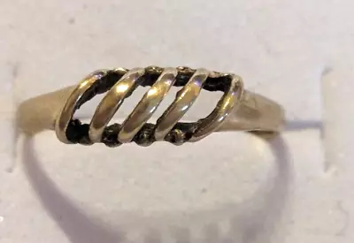 Men's Vintage Hallmarked 9ct Gold Ring With Grill Front Size Q/R 1.5 Gms • £32.95