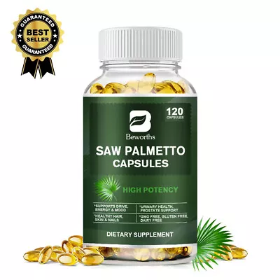 Saw Palmetto 120 Capsules - Prostate Health Mens Health Tablets Supplement • $21.99