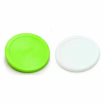 Dynamo Air Hockey Puck Set Quiet White And Green Large 3 1/4 Inch Pucks • $14.95