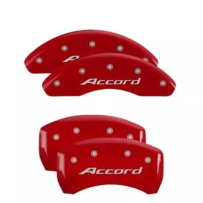 MGP Caliper Covers Set Of 4 Red Finish Silver Accord • $289