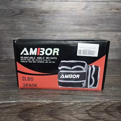 AMBOR Adjustable Ankle Weights 2lbs 2Pack Leg Running Workout Pink • $5.39