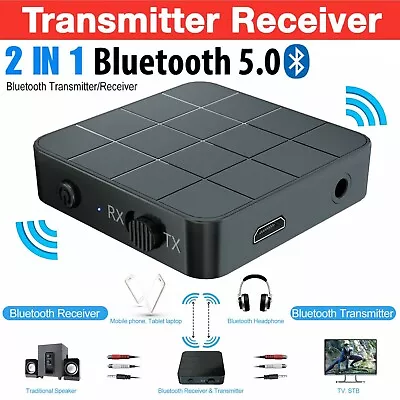 Hifi Bluetooth 5.0 Wireless Audio Transmitter Receiver 3.5MM RCA Music Adapter • $17.99