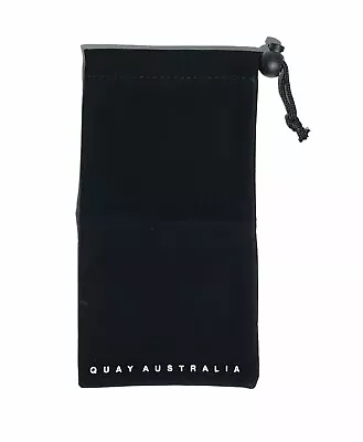 $11.07 • Buy QUAY AUSTRALIA Drawstring Pouch For Sunglasses Eyeglasses Soft Case Black