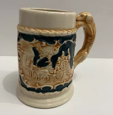 Beer Stein Vintage Made In Occupied Japan With Dog Handle Hand Painted~5.5” Tall • $4.99