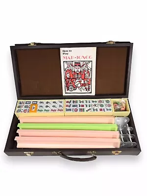 Vintage Mahjong Set With Case Open But New Never Played • $99.90