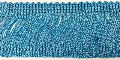 Trimplace Azure Blue 2  Rayon Chainette Fringe - 9 Yards • $13.87