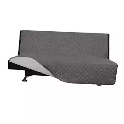  Sofa Slipcover Reversible Sofa Cover Armless Cover Futon Gray/Light Gray • $39.65