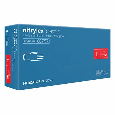 Box Nitrile Blue / Black / Orange Heavy Duty Disposable Gloves Pf Mechanic Diy • £9.99