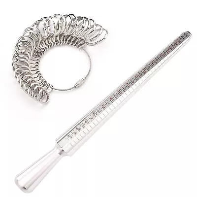 Ring Sizer Measuring Tool4 Sizes Ring Measurement Stick Metal Mandrel & Finger • $13.08