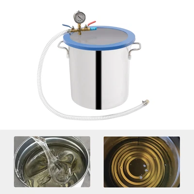 $97.67 • Buy 5 Gallon Vacuum Chamber Stainless Steel Essential Oils Degassing Urethane & Hose