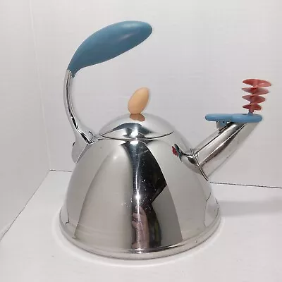 Michael Graves 18-10 Stainless Spinning Whistling Tea Kettle Cooling Handle • $89.99