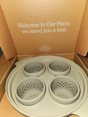 OUR PLACE Egg Poacher Tan Nylon Platter & 4 Individual Silicone Cups *NiB* • $26