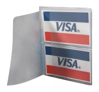 Hipster Plastic Vinyl INSERT Bifold Wallet Holds 12 Credit Card/Picture/Photo • $6.98
