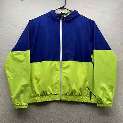 Under Armour HB3 Rain Coat Mens Large L Speakers In Hood Work Retro Jacket Neon • $20.67