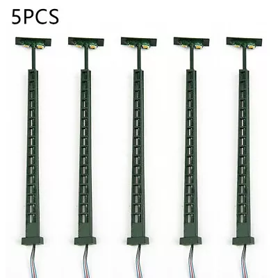 5PCS Scale 1:87 Model Lights HO Gauge LED Railway Train Lamp Post Street • $12.99