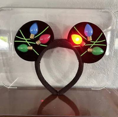 Disney Parks Mickey Ears Headband Light-Up Bulb Holiday Minnie Ears Christmas • $25.71