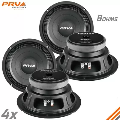 4x PRV Audio 8MB450 V2 Midbass Car Audio 8  Speakers 8 Ohm 8MB PRO 1800 Watts • $143.64