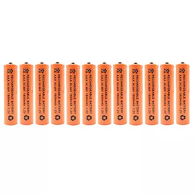 12 Pcs AAA 1800mAh Ni-MH 1.2V Rechargeable Battery Cell MP3 Toy Orange US Stock • $12.94