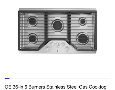 GE JGP5036SLSS 36  Stainless 5 Burner Built-In Gas Cooktop - Silver • $500