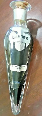 GARNIER CREME De MENTHOL LIQUEUR BOTTLE ENGHIER PARIS 8 SIDED  GLASS BOTTLE CORK • $40