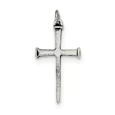 Sterling Silver Antiqued Nail Cross Pendant QC5237 • $44.99