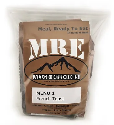 Allgo Outdoors Military Spec MRE Ready To Eat French Toast Breakfast - Menu 1 • $19.99