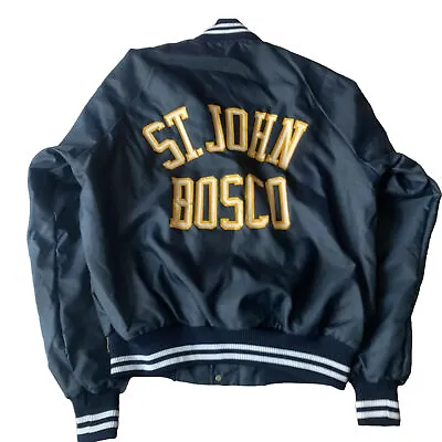 Champion MADE IN USA St John Bosco Coaches Vintage Jkt Windbreaker MEN'S Medium • $29.95