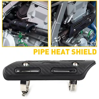 1/2Set Exhaust Muffler Pipe Heat Shield Cover Heel Guard Universal Black Motorcy • $12.09