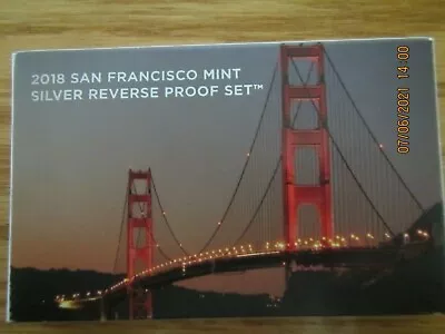 2018 United States Mint SILVER REVERSE Proof Set #18XC Original Box With COA • £106.01
