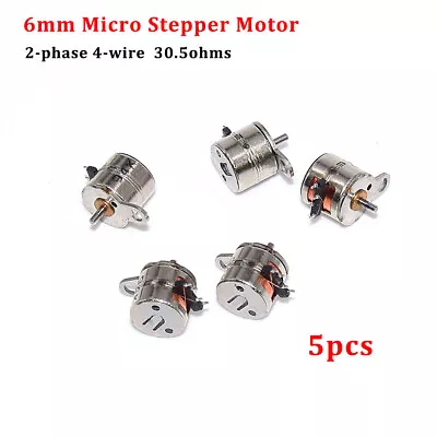 5PCS Micro Tiny 6mm Precision 2-Phase 4-Wire Stepper Motor Round Stepping Motor • $2.25