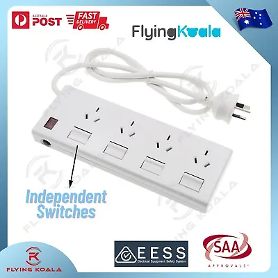 4 Outlet Power Board Overload Protection Individual Switch With 1M Cable  • $21.49