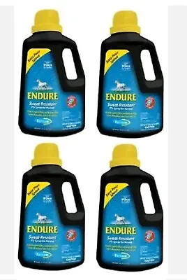 $399 • Buy (4) Ea Endure 100526253 Gallon Sweat Resistant 14 Day Fly Spray For Horses 