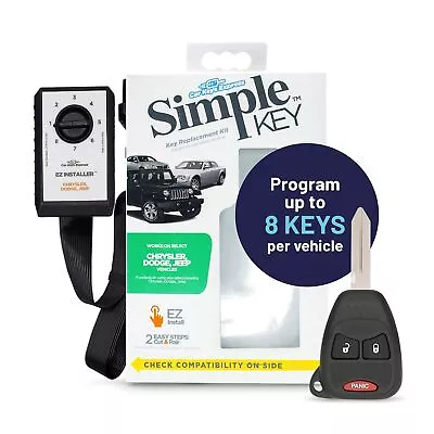 Simple Key Kit Car Key With Fob And EZ Installer Key Programming Tool Compa... • $119.95