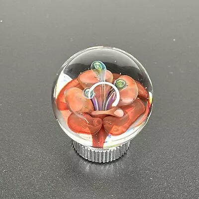 Contemporary Art Glass Marble .98  Flower Implosion Floral Core Handmade Boro • $30.39