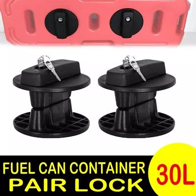 2x 30L 8 Gallon Fuel Tank Pack Mounting Bracket Gas Container Can Lock Holder • $56.99